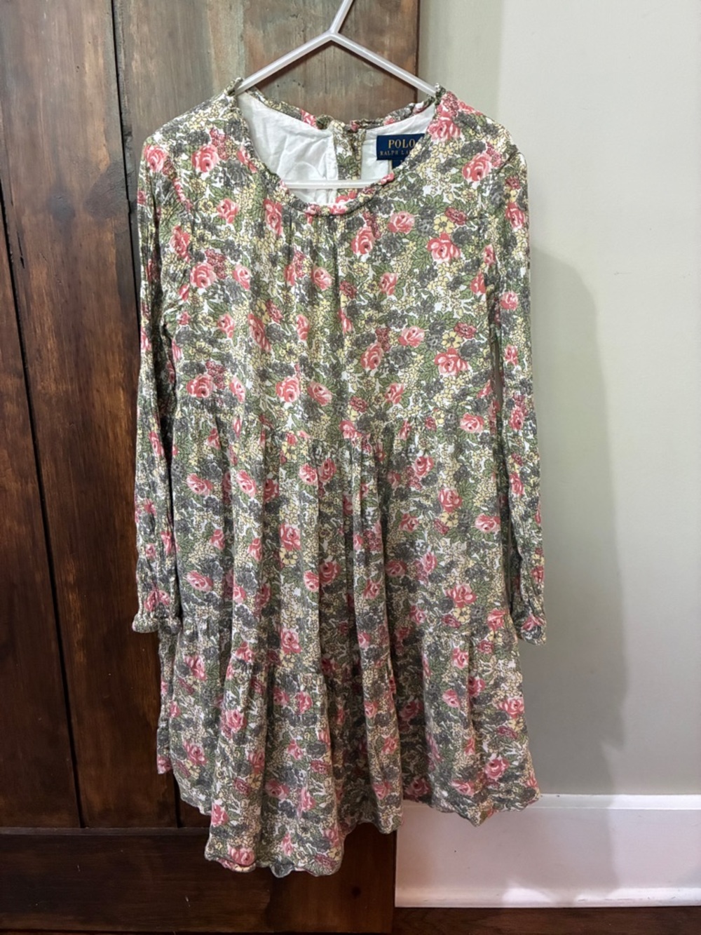 Polo by Ralph Lauren Floral Smock Girl Dress Size 7 Spring Summer Boho Preppy